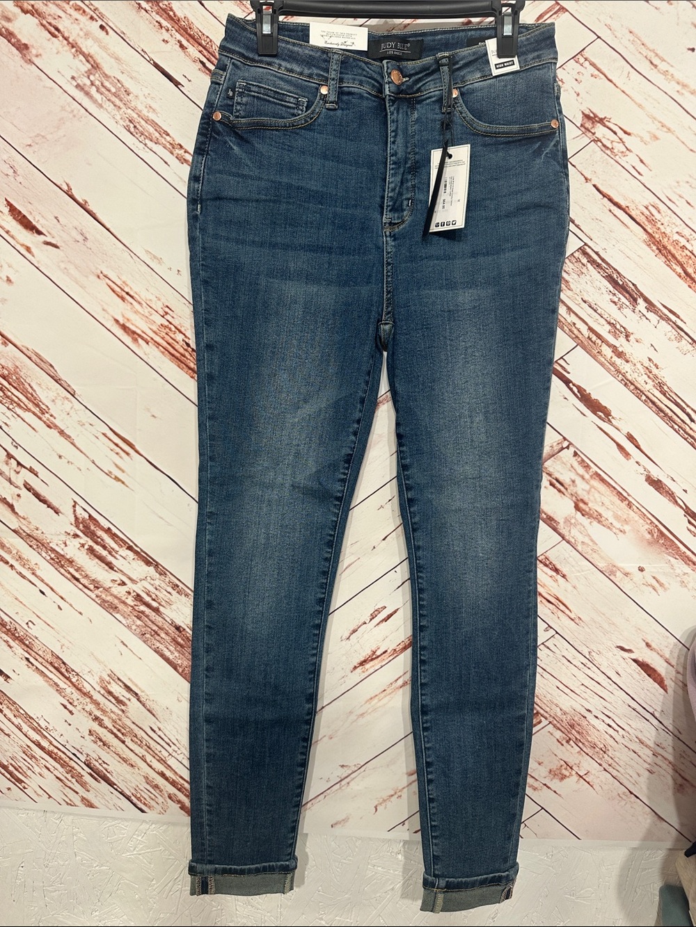 NWT Judy Blue Dark Medium Blue Skinny Jeans